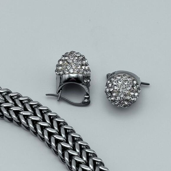 Women’s Stainless Steel Necklace and Earring Set - Picture 2 of 4